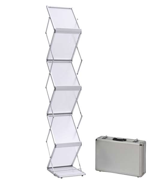 Acryl-Broschürenhalter 2er-Set – 3 Etagen, 10 Cm Breit, Transparent Für Flyer & Speisekarten